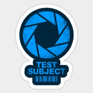 Aperture Science Test Subject -blue- Sticker